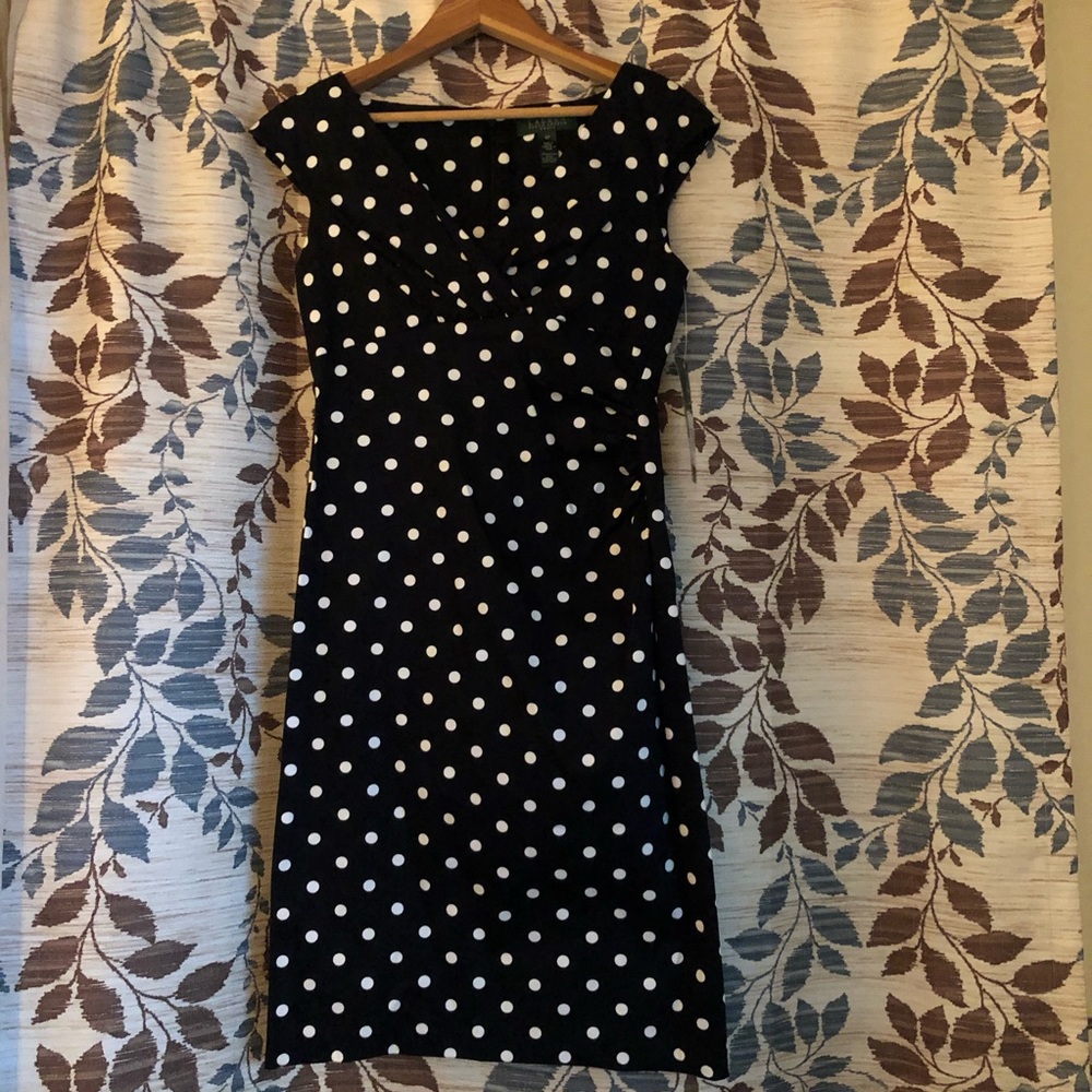 NWT Ralph Lauren 4P Cocktail Dress in polka dot!